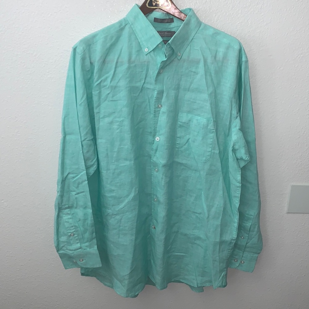 NWOT DANIEL CREMIEUX SIGNATURE COLLECTION LINEN BUTTON DOWN
